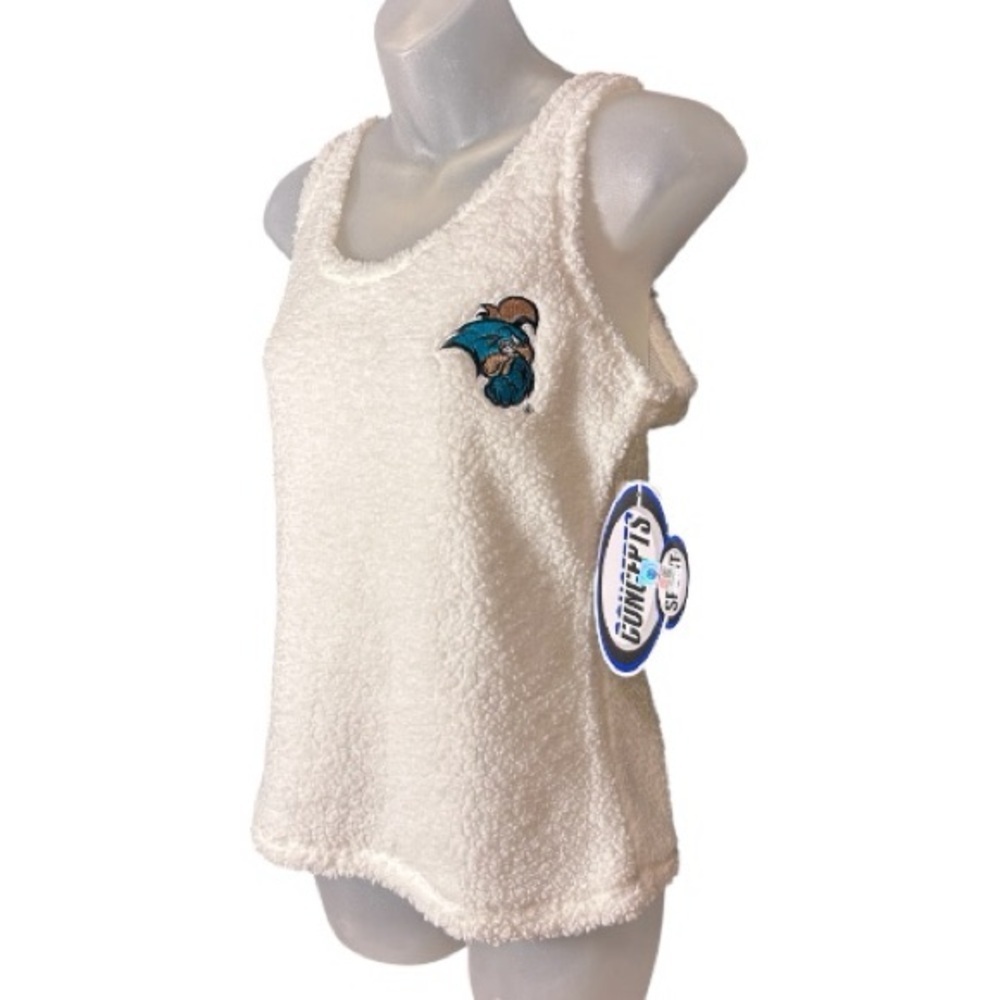 Concepts Coastal Carolina Chanticleers Tank Top Small Fluffy Sherpa White/Cream